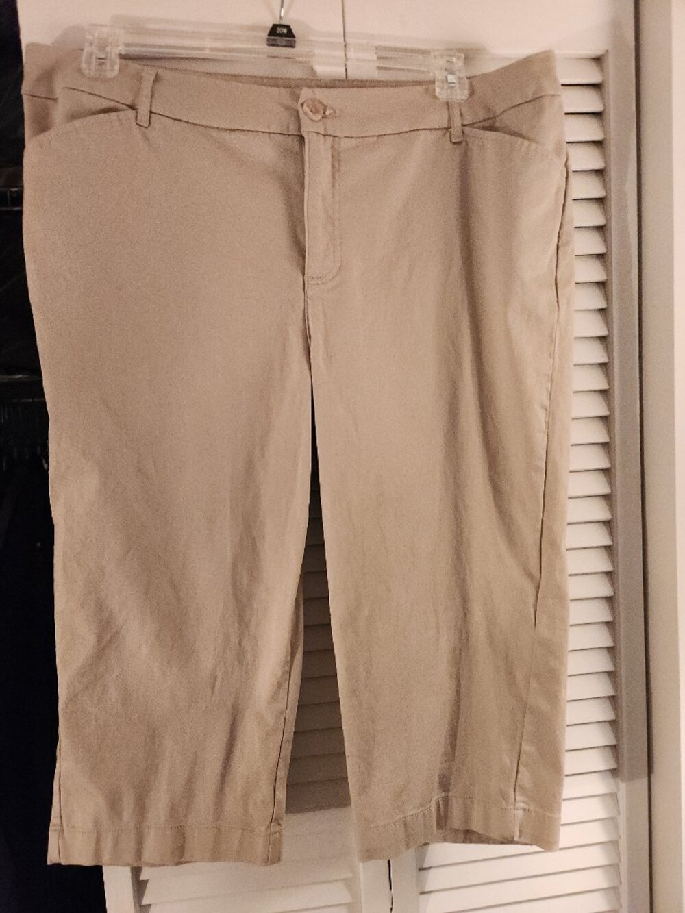 St. John's Bay capris - 2 Pair, Black and Khaki - 18W